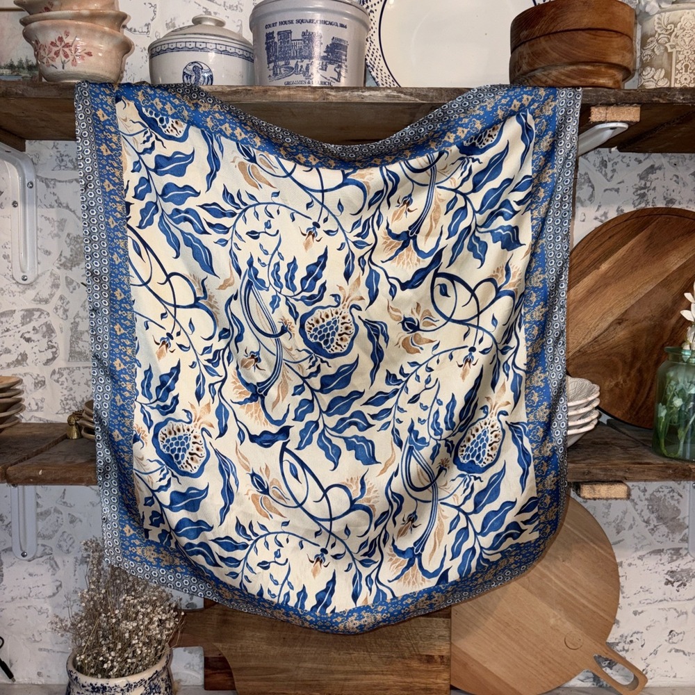 Women's Lightweight Buttery Bohemian Neck Scarf Floral Cottagecore Onesize
